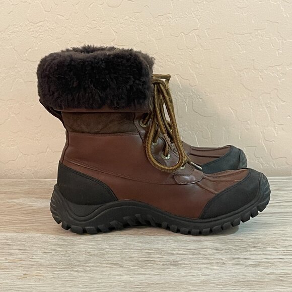 Ugg Adirondack Boot 6 Brown Leather Lace Up Warm Boots SN 5446 Waterproof - Picture 6 of 14